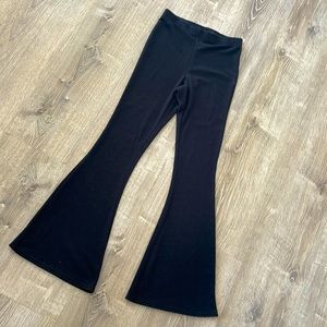 Black Nasty Gal comfy pants. Bellbottom style with cotton material.
